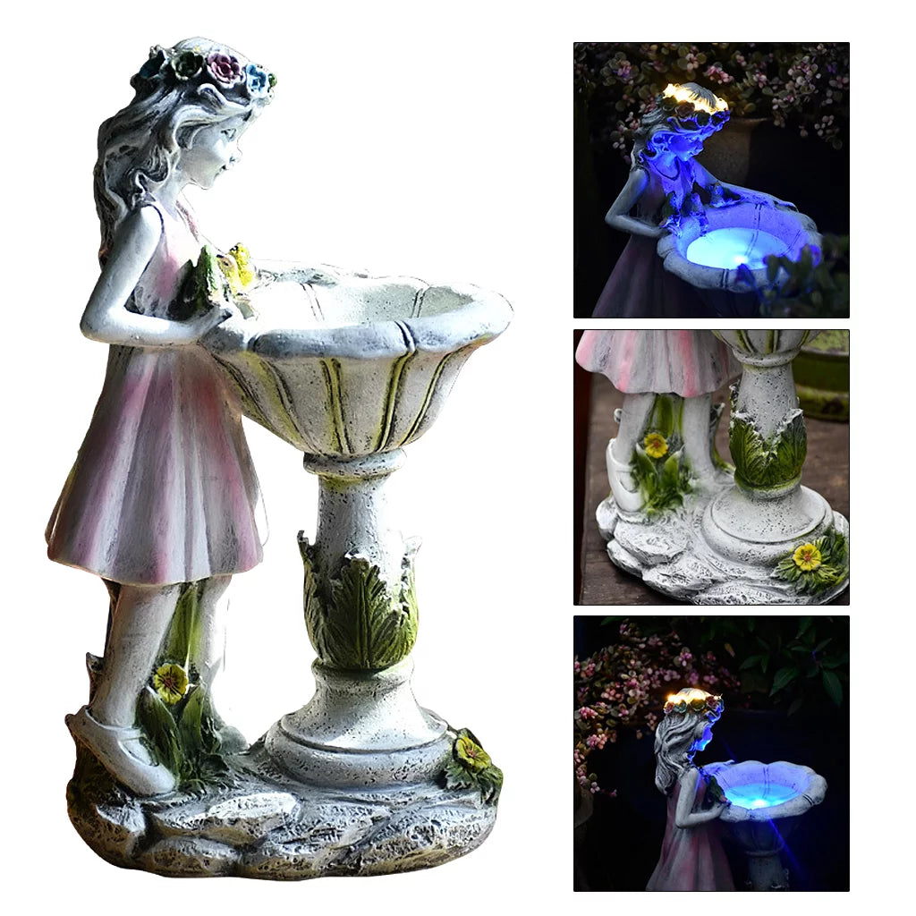Large Resin Sculpture LED Light Garden Statue F798