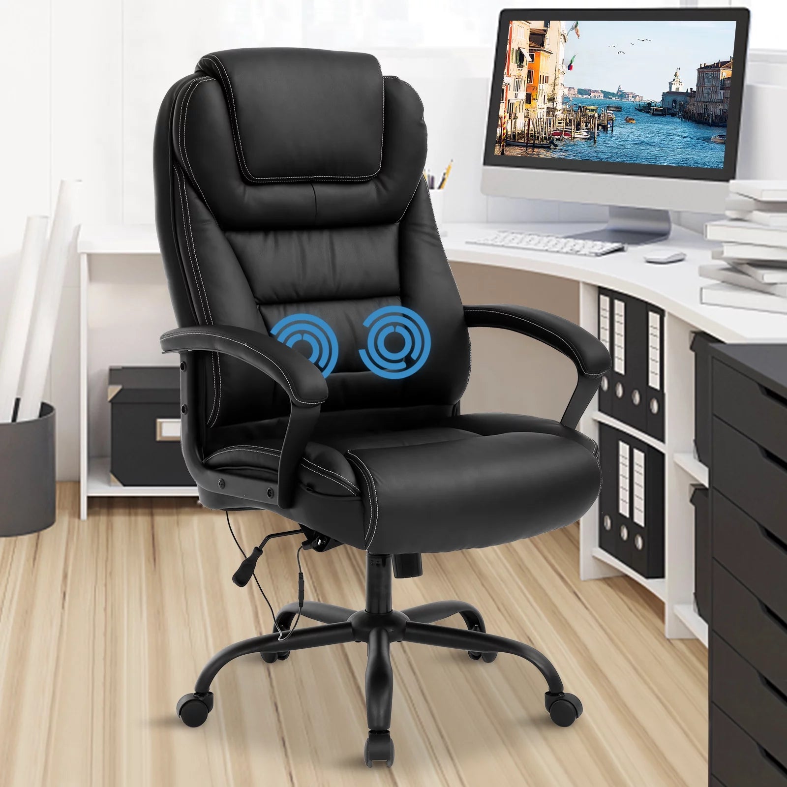 Heavy Duty Ergonomic Office Chair 500 lbs Capacity with Massage O501