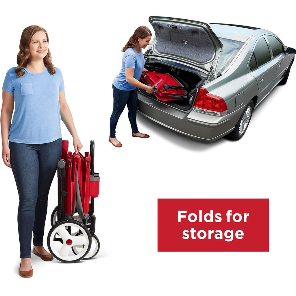 Red/Black Convertible Stroll N Wagon with Pull & Push Handle H83256