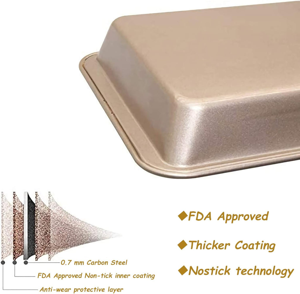 Non Stick Carbon Steel Brownie Pan with Built-in Slicer D342