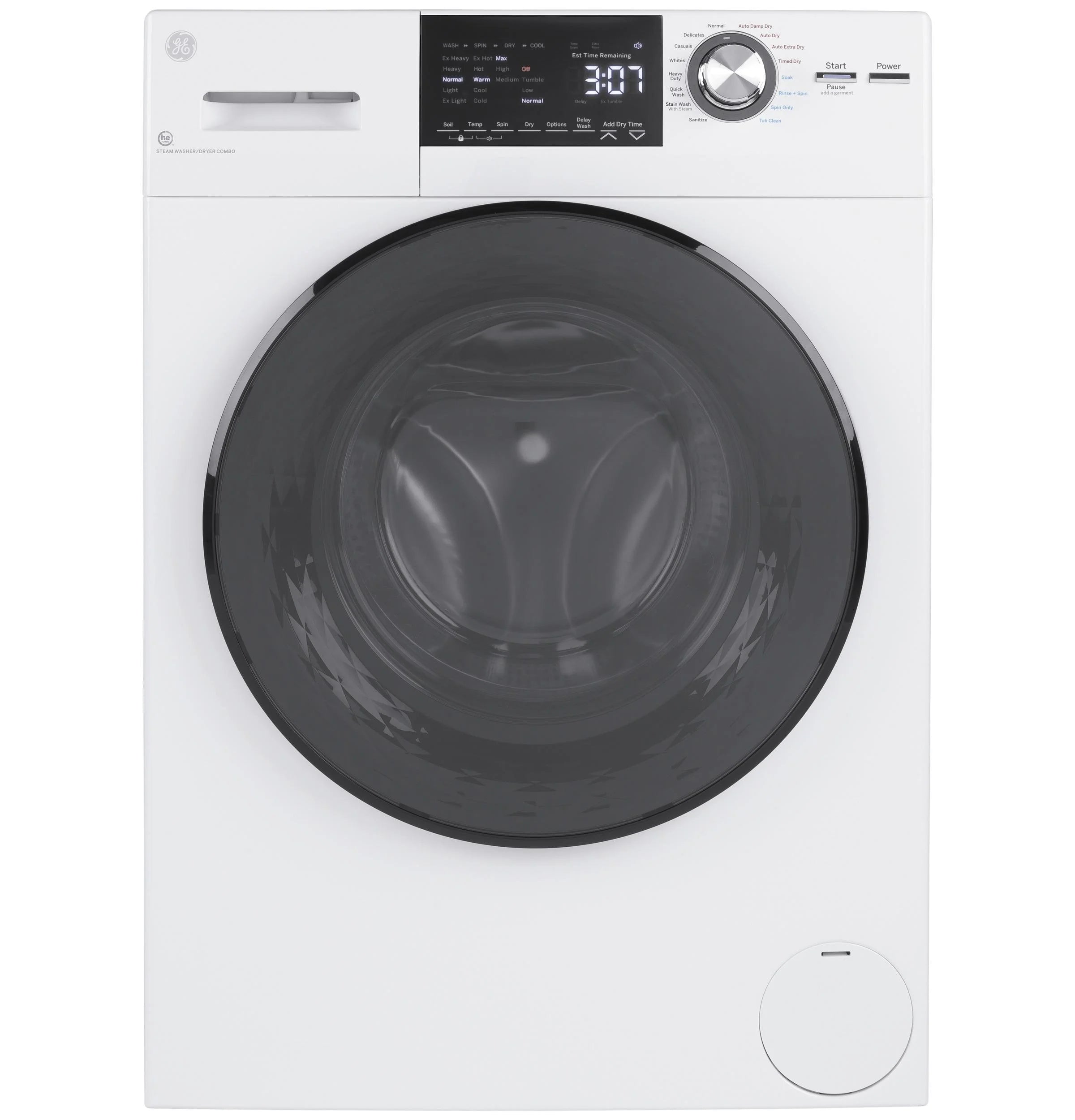 White 24" Wide 2.4 Cu. Ft. Capacity Front Load Washer Condenser Dryer Combo W708683