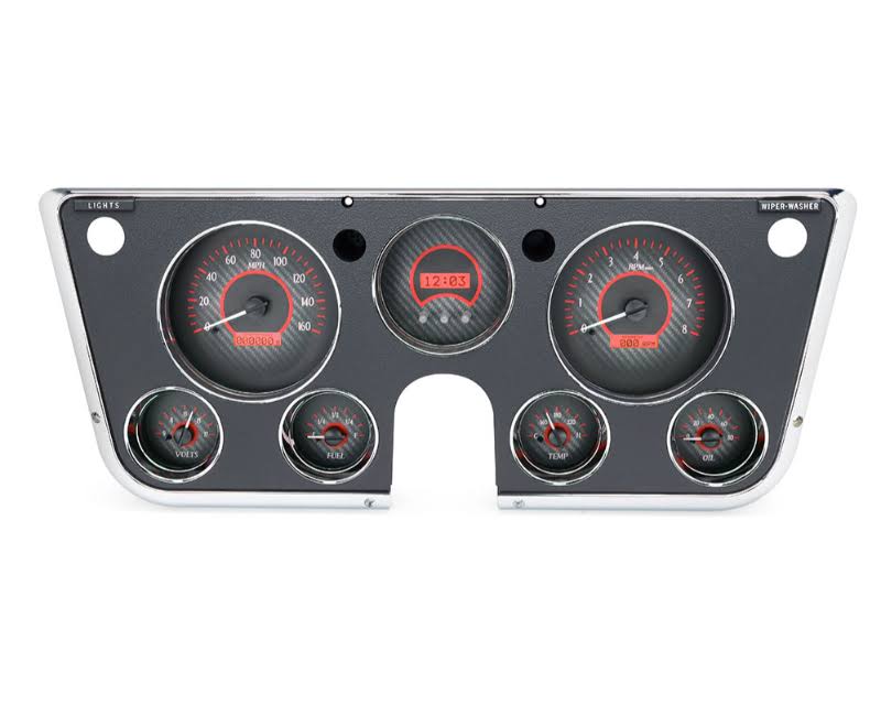 Analog Gauges Carbon Red B52089