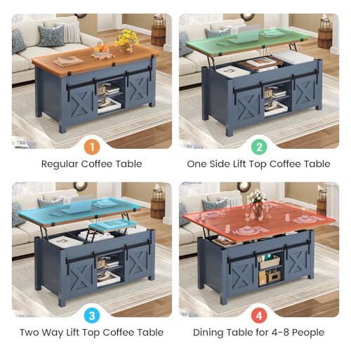 Grey Lift Top Coffee Table with Storage O921921