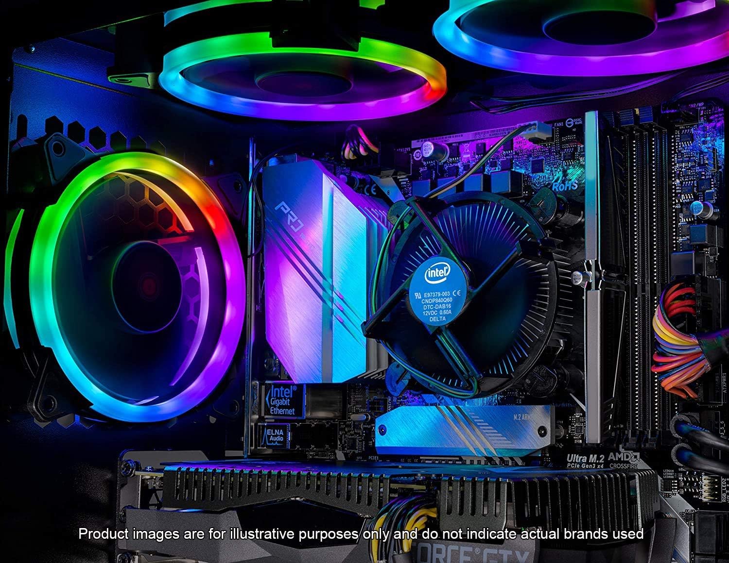 Intel Core i5 9400F 2.9GHz GTX 1650 4G 500GB SSD 8GB DDR4 3000MHz RGB Fans Windows 10 Home 64-bit 802.11AC Wi-Fi Desktop P43010