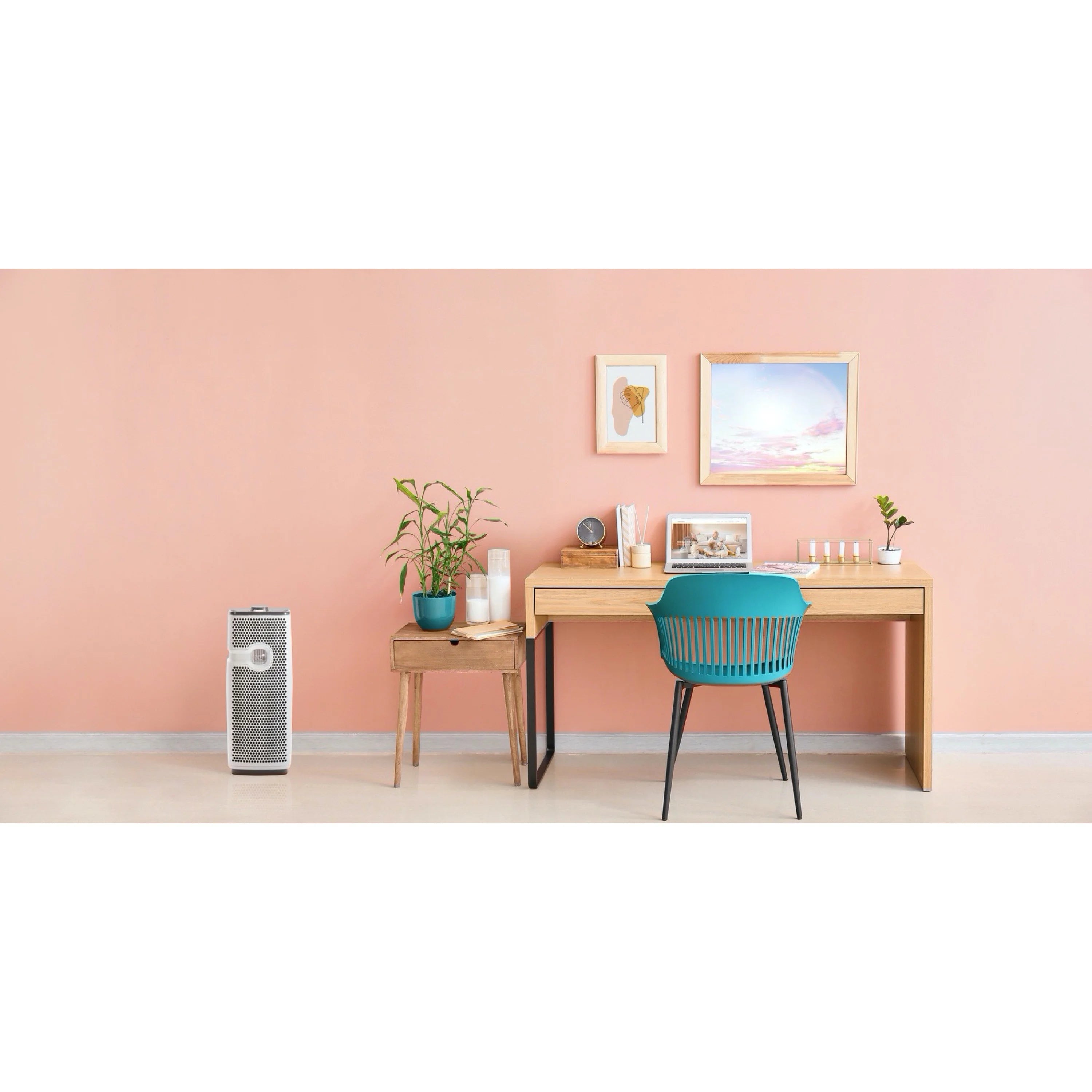White True HEPA Mini Tower Air Purifier B25073