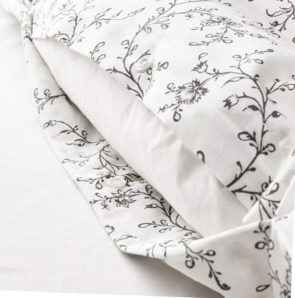 White Dark Gray Full/Queen Duvet Cover and Pillowcase(s) P418