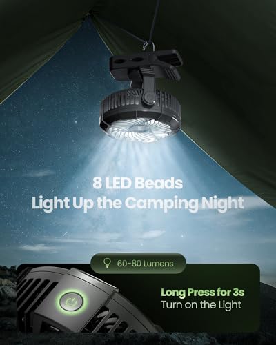 Camping Fan with LED Lights D77326