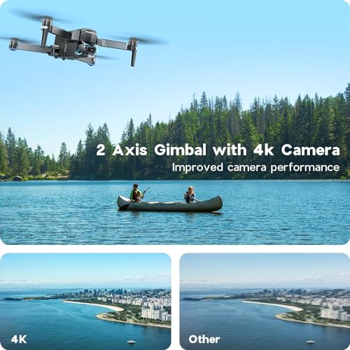 4K UHD Drone with Camera, 52 Mins Fly Time 2 Batteries, GPS Auto Return K16608
