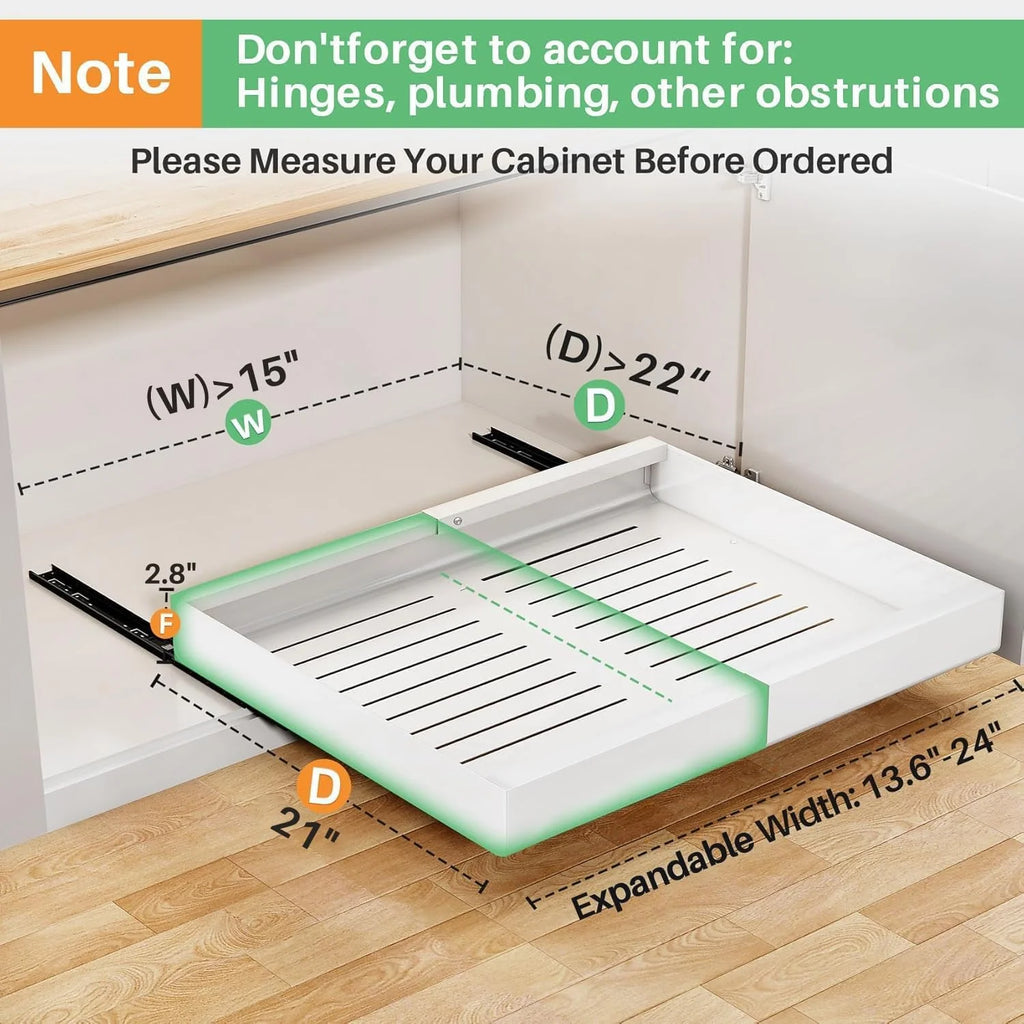 Expandable Heavy Duty Pull out Cabinet Organizer X634