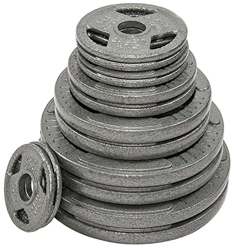 300-Pound Olympic Weight Set with 7FT Olympic Barbell and Cast Iron Plates J220367