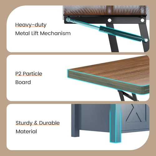 Grey Lift Top Coffee Table with Storage O921921