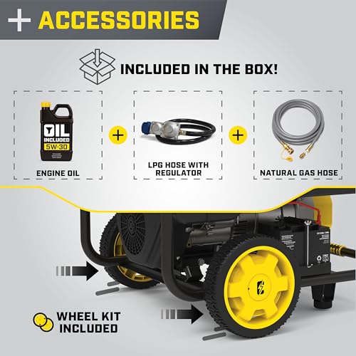 5000-Watt Electric Start Tri Fuel Portable Generator with CO Shield O5470