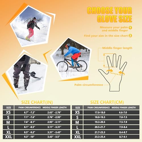 Winter Gloves Waterproof Windproof Warm Touch Screen Fingers K354