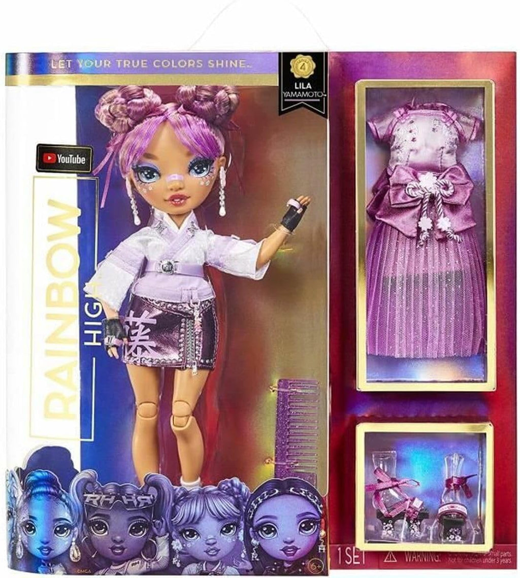 Mauve Purple Fashion Doll with 2 Designer Outfits and Accessories R561