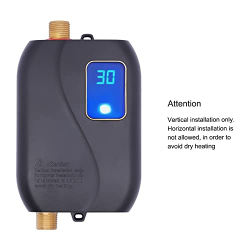 Small Electric Tankless Water Heater 110v 3000w On-Demand Instant Hot Water Heater 4.6x2.8x6.3in IPX4 Waterproof R602