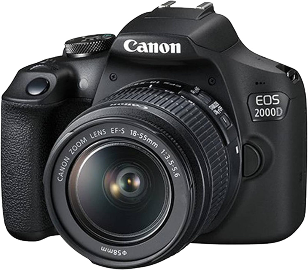 DSLR Camera with 18-55mm + 75-300mm Lenses, 128GB Memory Card, Tripod, Case, Wideangle Lenses (Renewed) C4557