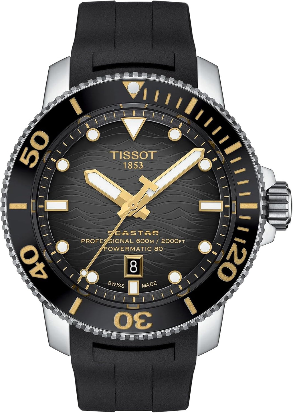 Black Rubber Automatic Watch I627