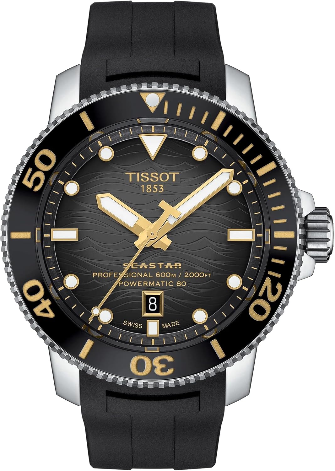 Black Rubber Automatic Watch I627