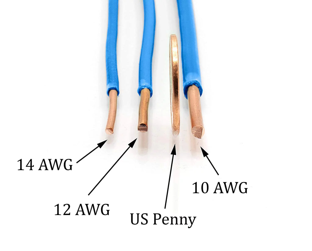 12 AWG Blue Insulated Solid Copper THHN THWN Wire 50 Feet E490