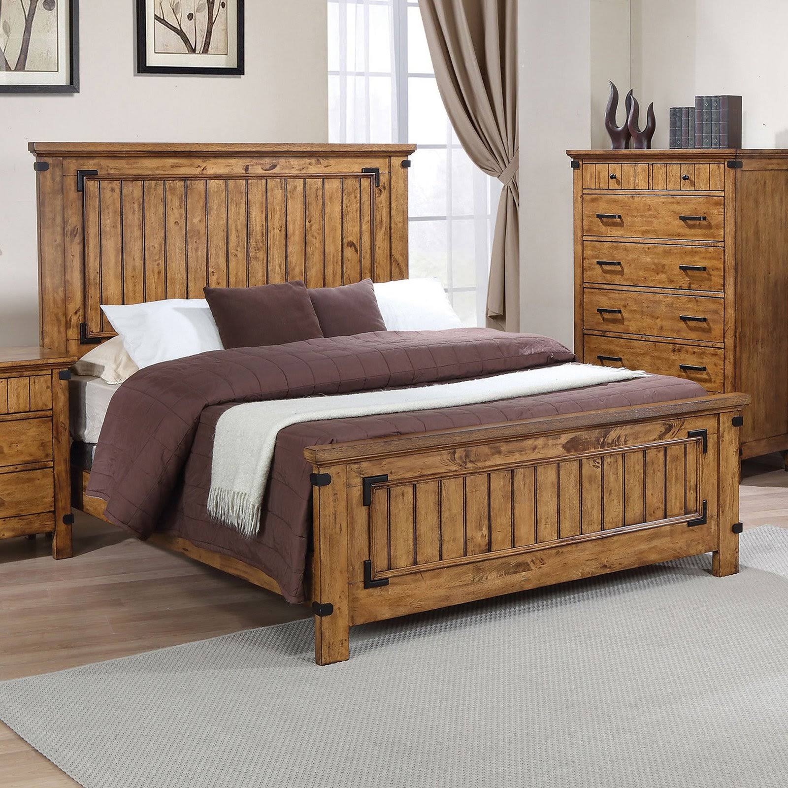 Rustic Honey Full Panel Bed W564