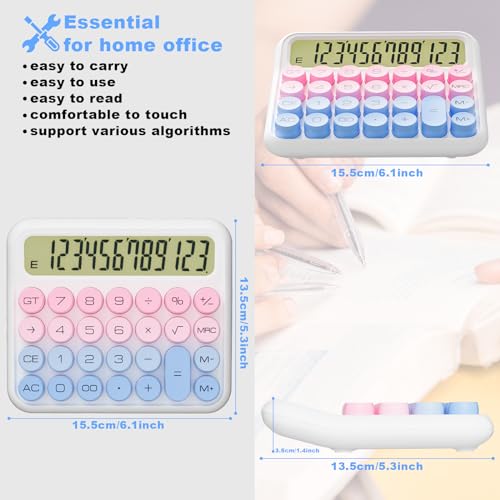 12 Digit 5-Inch LCD Display Battery Desk Calculator N81505