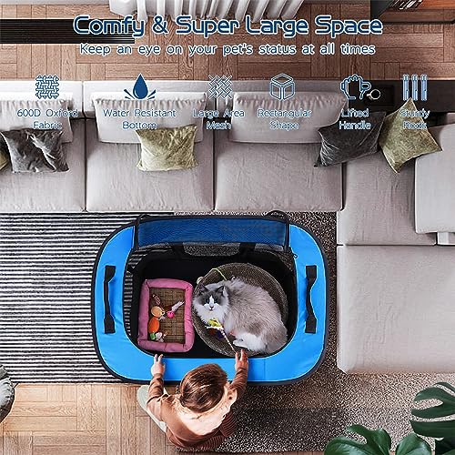 Foldable Dog Cat Playpen with Carrying Case S467