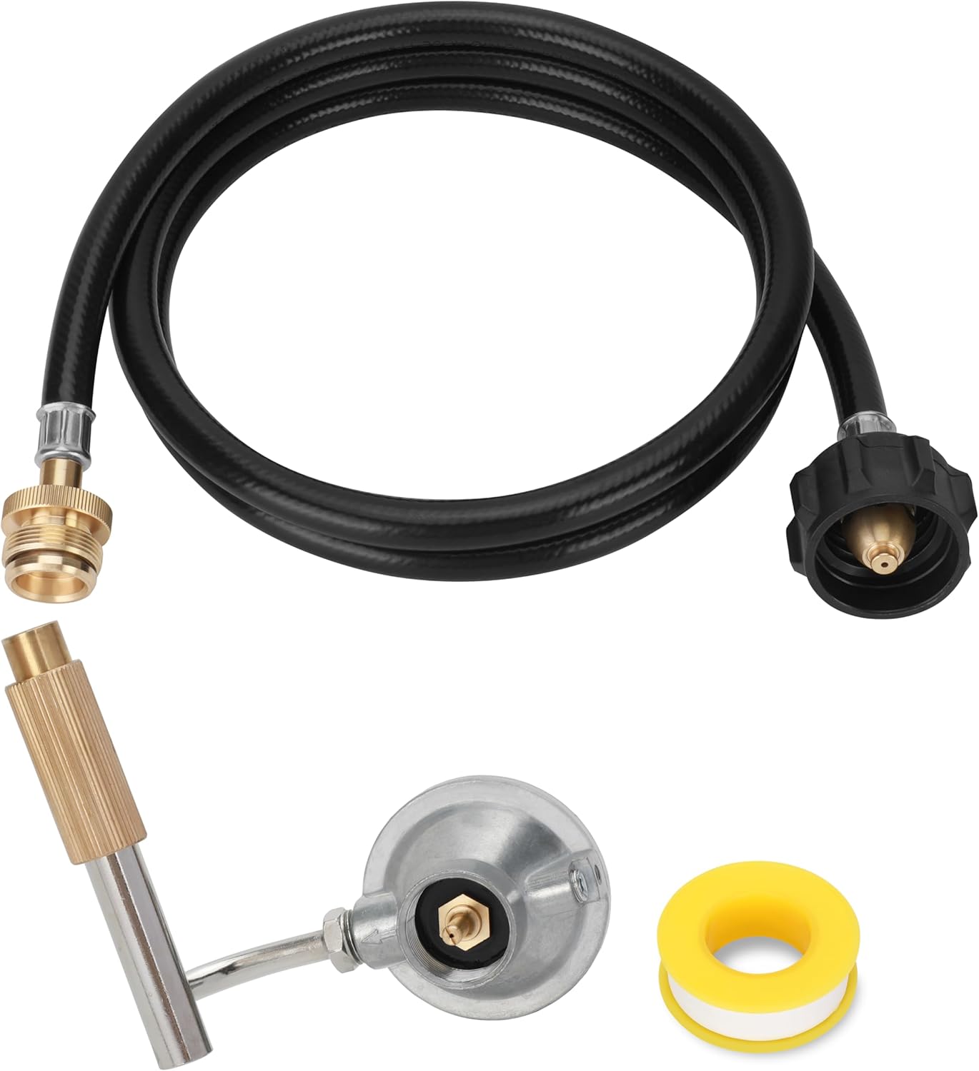 Grill Regulator with 5 Feet Propane Adapter Hose B528646