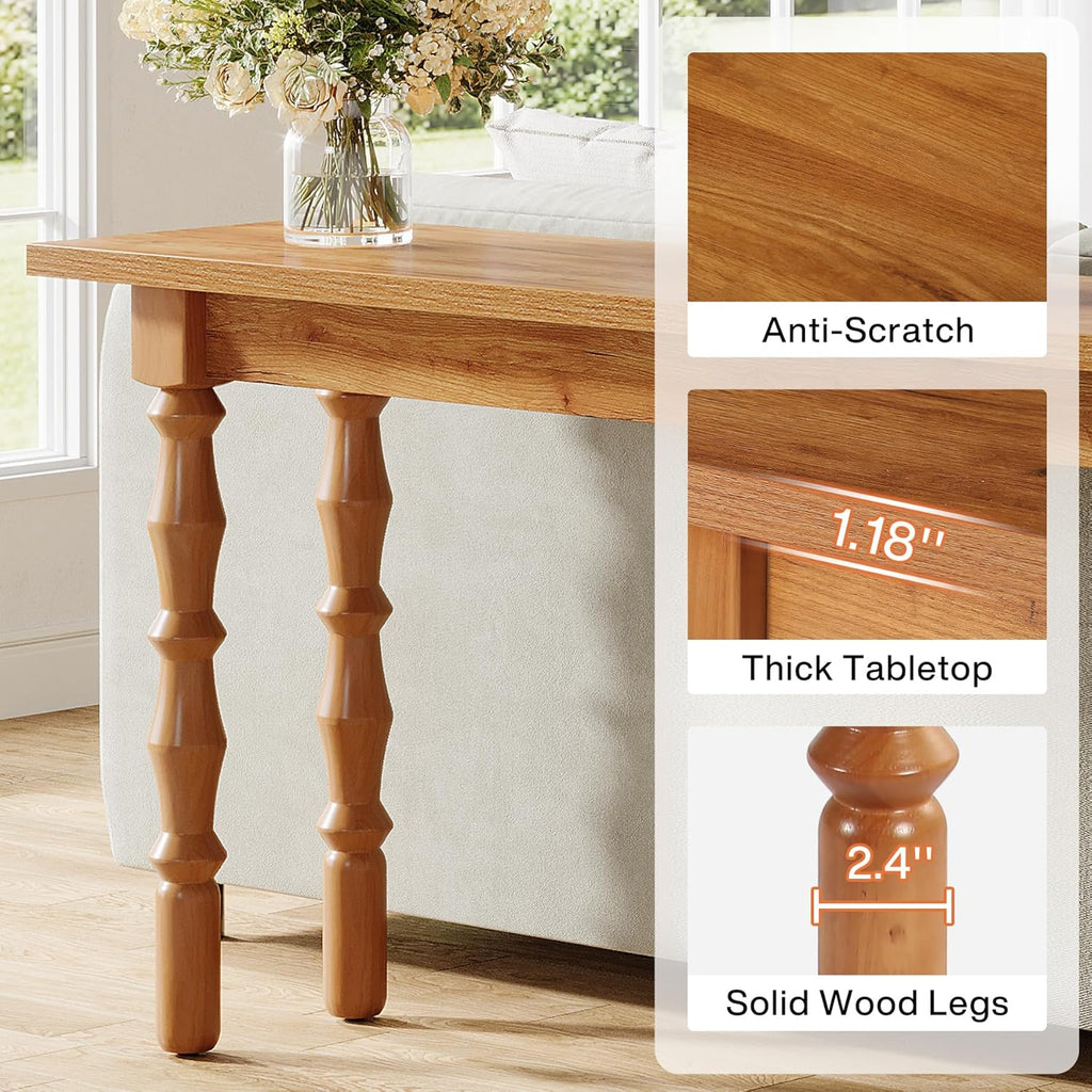 70.9-Inch Extra Long Console Table with Solid Wood Legs P722