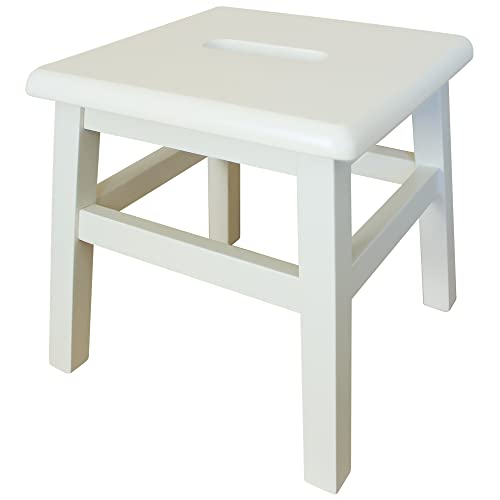 Solid Hardwood Step Stool, 12.25 Inches, Unfinished U639