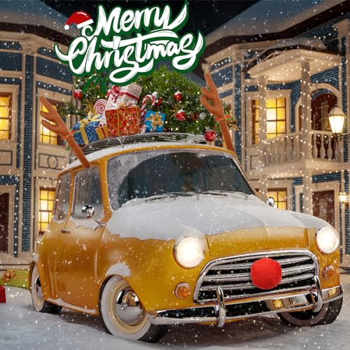 Reindeer Antlers & Nose Christmas Car Decorations A6852