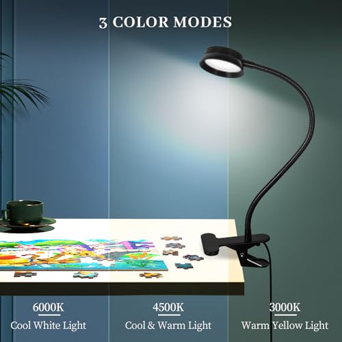 Clip on LED Reading Light, 3 Color Lights, USB E592192