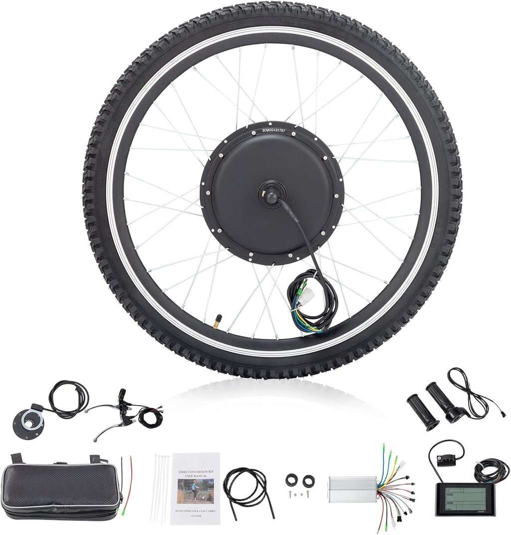26" 48V 1000W Electric Fat Bike Conversion Kit Rear Wheel with LCD Display I4006