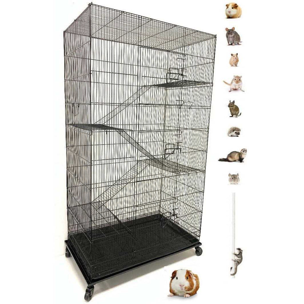 55 Extra Large Rolling Stand Cage for Ferret Chinchilla Sugar Glider Rats D561372