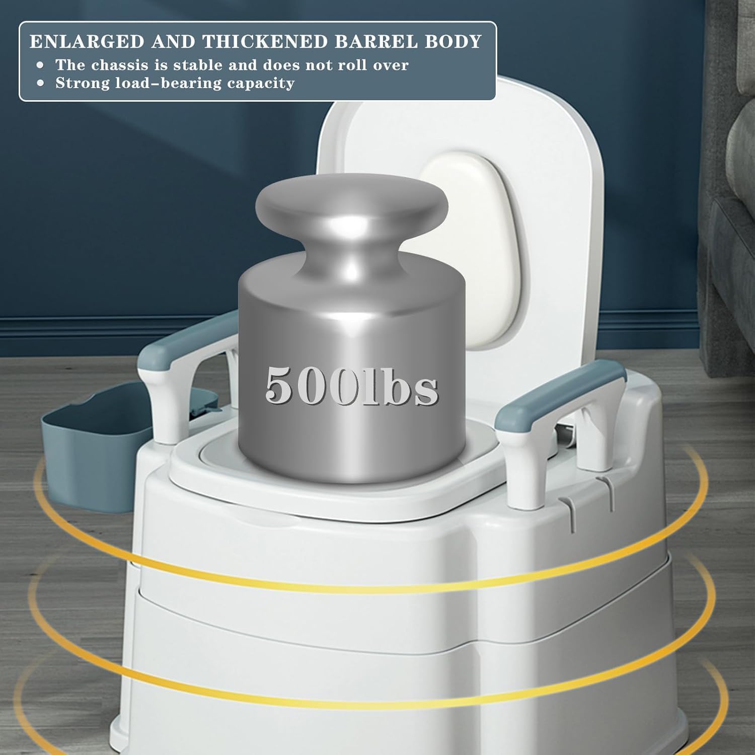Detachable Armrests Height Adjustable Heavy Duty Commode O881094