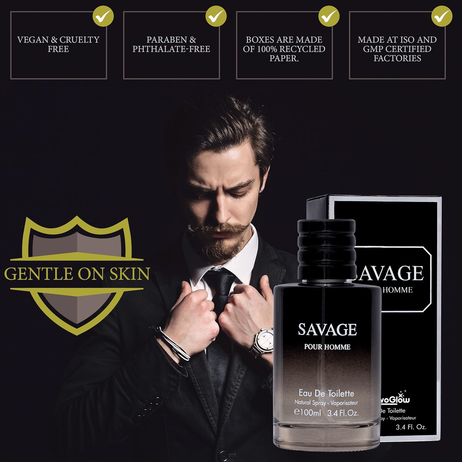 3.4 Oz Men's Eau De Toilette Spray Cologne C142432