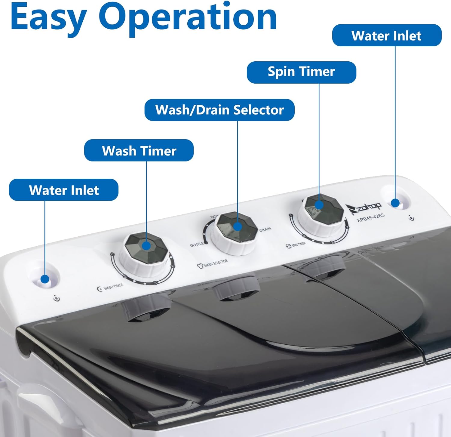 20LBS Compact Mini Twin Tub Washer H705