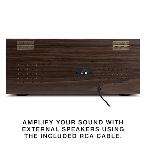 Mid-Century 6-in-1 Turntable with Built-in Speakers O352541
