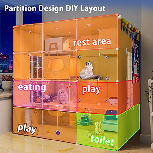 Large Metal Wire Cat Cage Playpen with Detachable Bed I941
