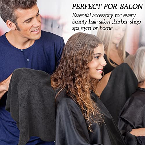 36 Packs Black Microfiber Salon Towels 16 x 26 Inches B909