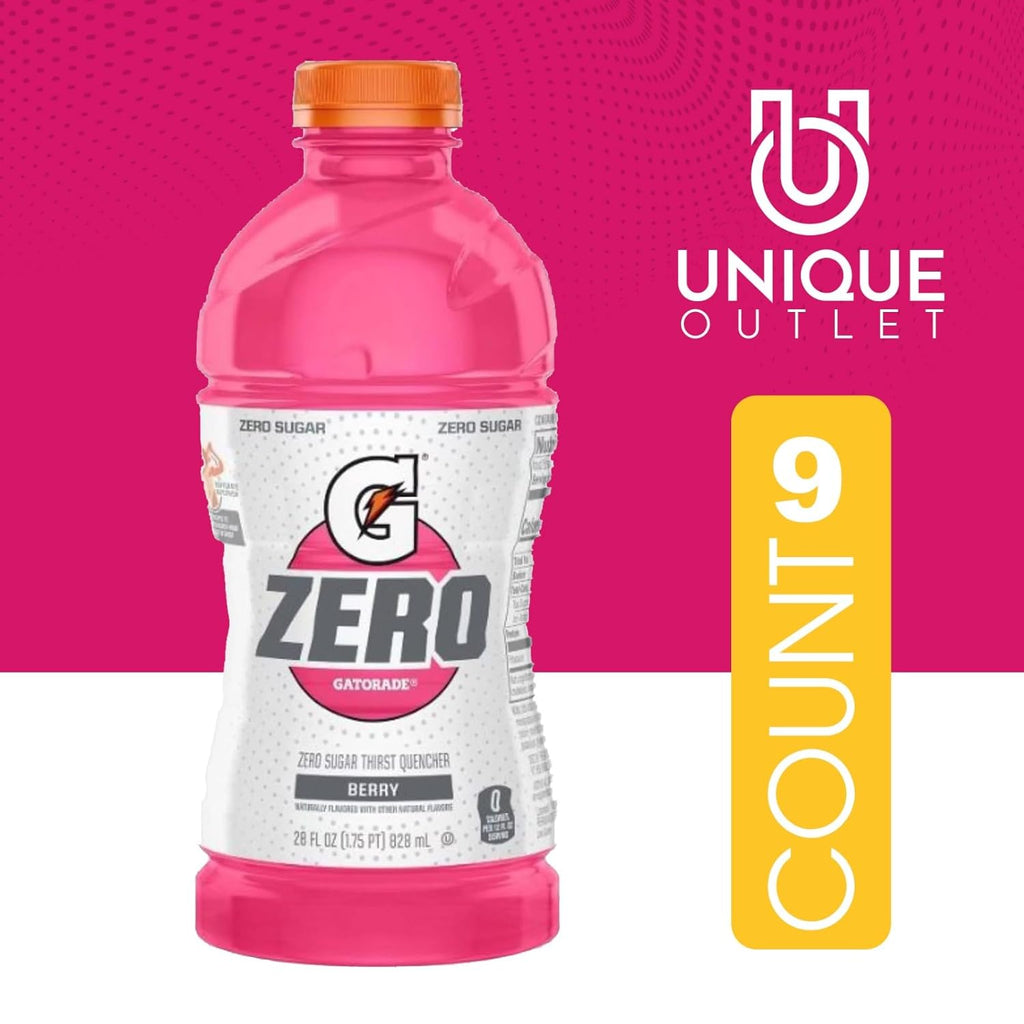 9-Pack Berry Electrolyte Enhanced Sports Drink 28 fl oz Plastic Bottle L32728