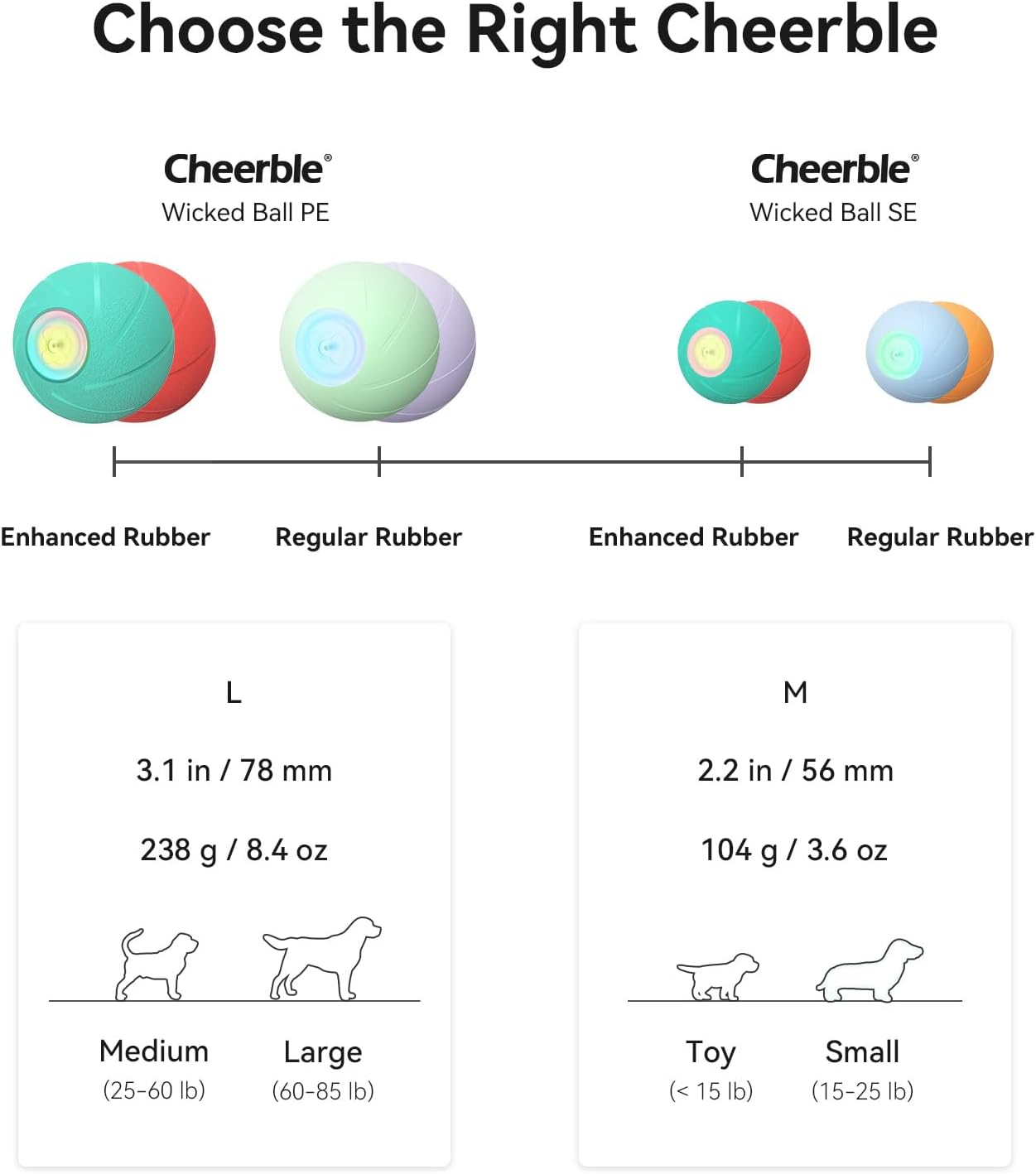 Smart Interactive Dog Toy, Automatic Moving Bouncing Rotating Ball with Lights Q394214