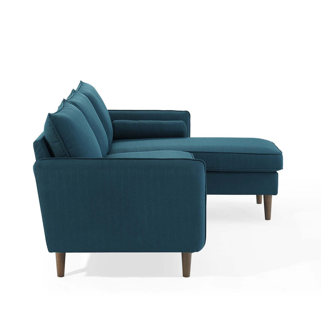Navy Blue Fabric Sectional Sofa Set E296537