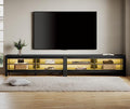 White 6 Cubby Wood TV Stand D367