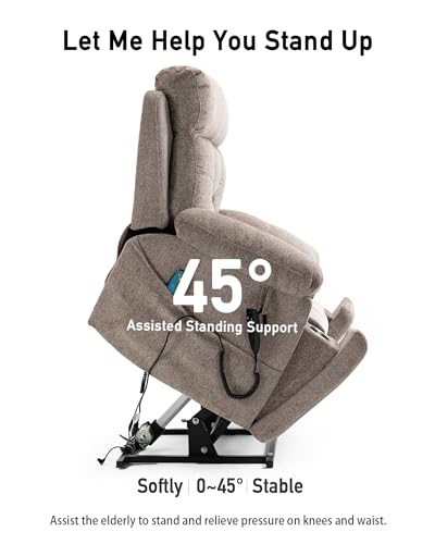 Large Power Lift Recliner Chair with Heated and Massage, 26in Extra Wide Seat T73859