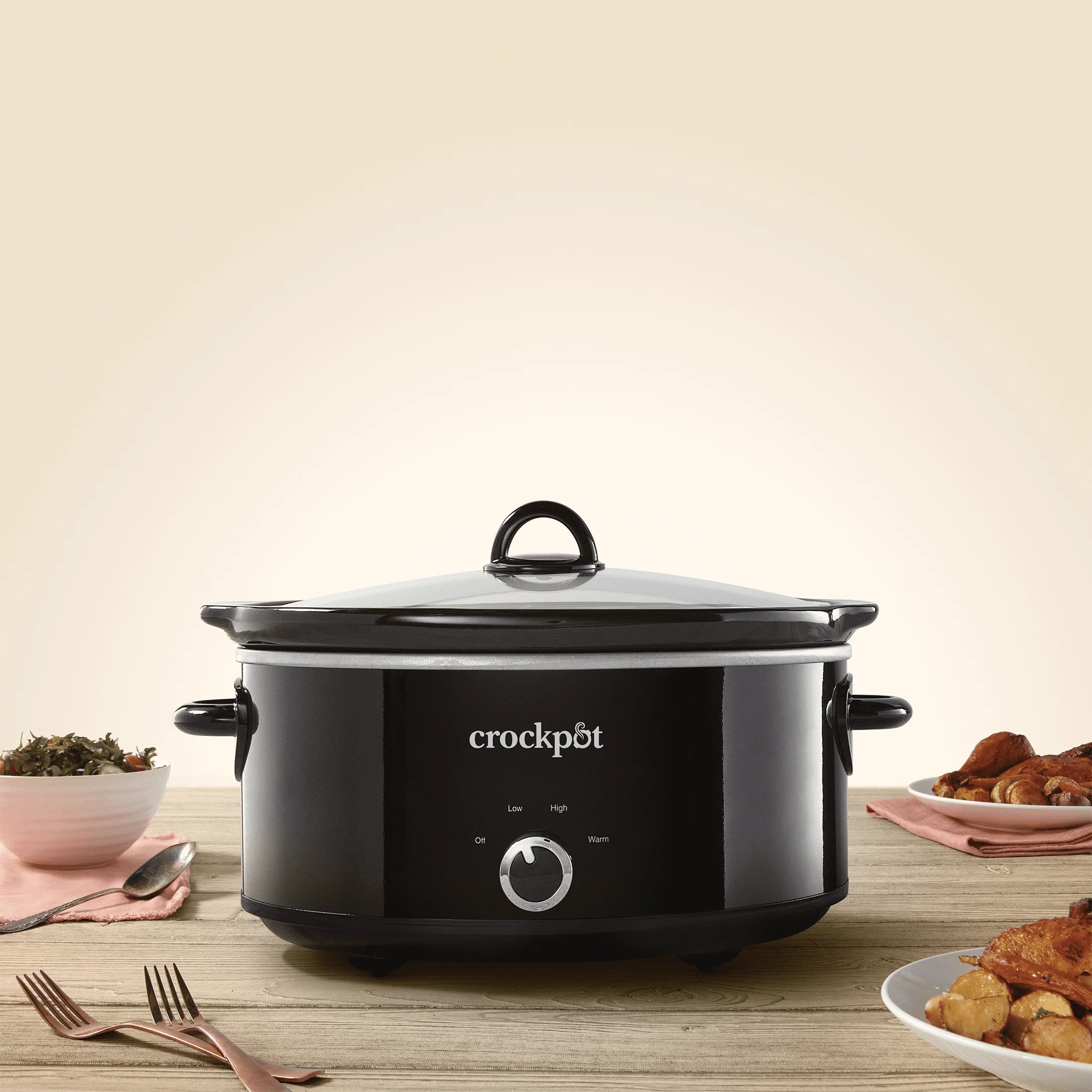 7-Quart Manual Slow Cooker, Black S11946