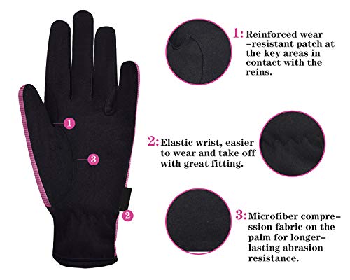 Kids Horse Riding Gloves U447509