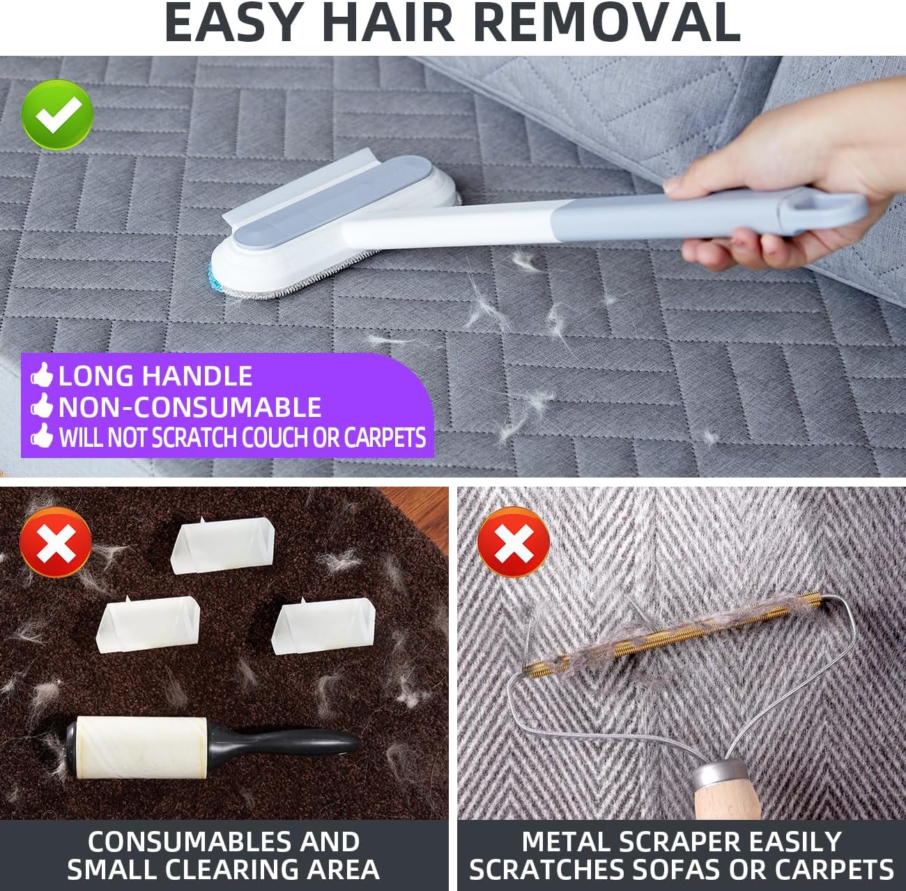 Reusable Lint Roller Pet Hair Removal Tool F901134