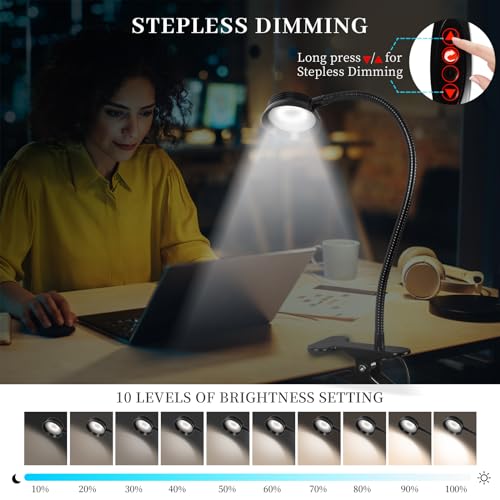 Clip on LED Reading Light, 3 Color Lights, USB E592192