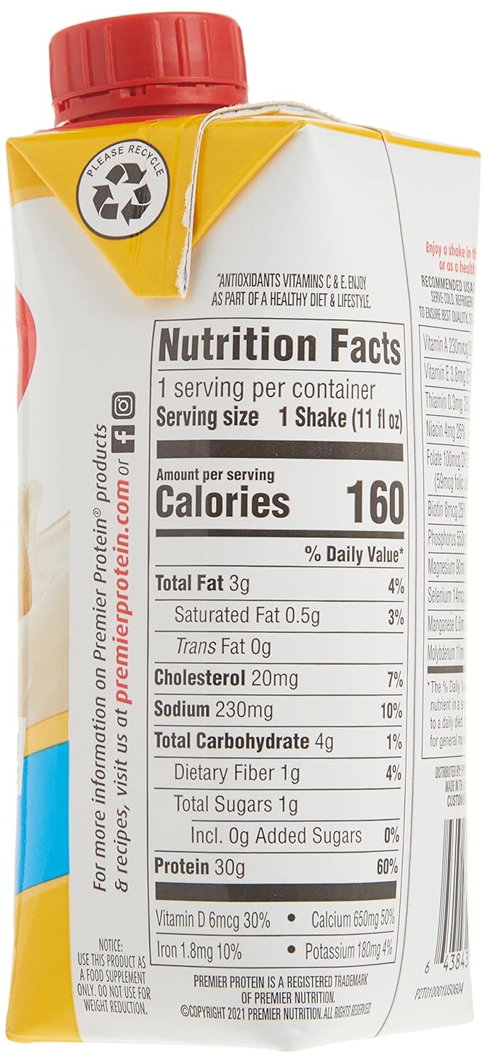 Premier Bananas & Cream High Protein Shake (15 X 11 Fl Ounce) D31163