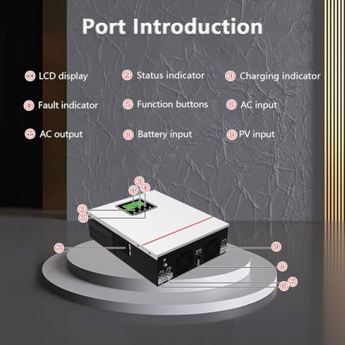 2200W Solar Hybrid Inverter Pure Sine Wave with 80A MPPT Solar Charger O1235